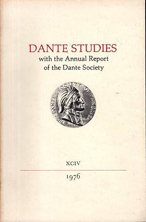 Seller image for Dante Studies, with the Annual Report of the Dante Society CDante Studies, with the Annual Report of the Dante Society XCIV for sale by Dorley House Books, Inc.