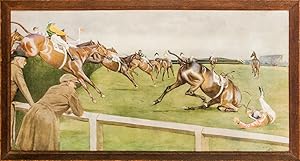 'The Grand National, Canal Turn' by Cecil Aldin