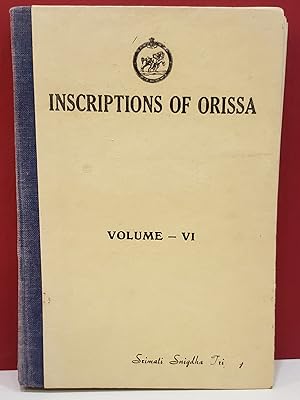 Inscriptions of Orissa Volume VI