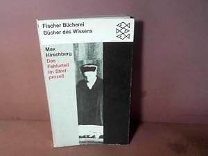 Immagine del venditore per Das Fehlurteil im Strafproze. Zur Pathologie der Rechtsprechung. venduto da Antiquariat Deinbacher