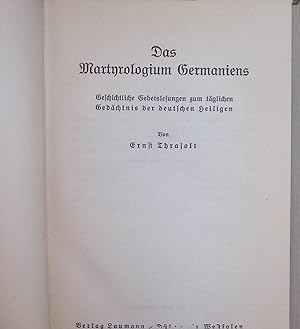 Bild des Verkufers fr Das Martyrologium Germaniens. zum Verkauf von books4less (Versandantiquariat Petra Gros GmbH & Co. KG)