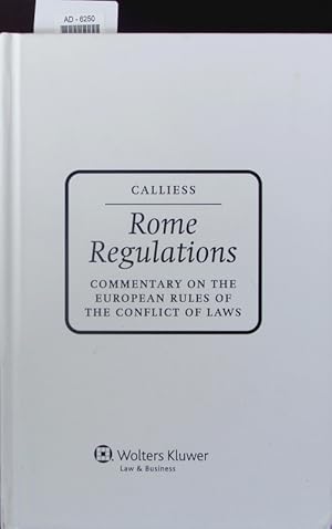 Bild des Verkufers fr Rome regulations. zum Verkauf von Antiquariat Bookfarm