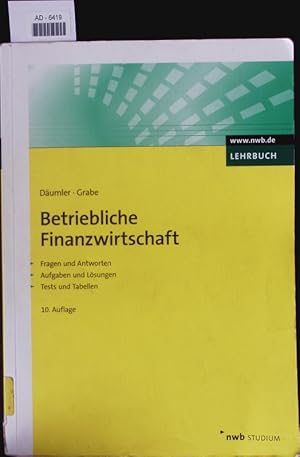 Seller image for Betriebliche Finanzwirtschaft. for sale by Antiquariat Bookfarm