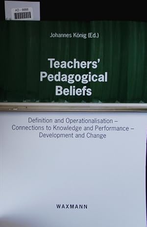 Bild des Verkufers fr Teachers' Pedagogical Beliefs. zum Verkauf von Antiquariat Bookfarm