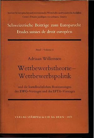 Imagen del vendedor de Wettbewerbstheorie Wettbewerbspolitik. a la venta por Antiquariat Bookfarm