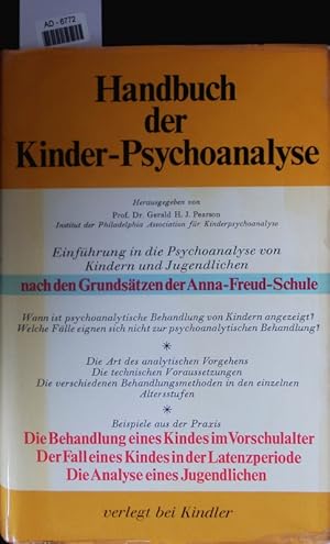 Bild des Verkufers fr Handbuch der Kinder-Psychoanalyse. zum Verkauf von Antiquariat Bookfarm