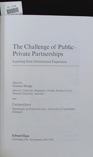 Seller image for The challenge of public-private partnerships. Learning from international experience. for sale by Antiquariat Bookfarm