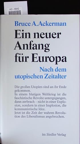 Bild des Verkufers fr Ein neuer Anfang fr Europa. zum Verkauf von Antiquariat Bookfarm