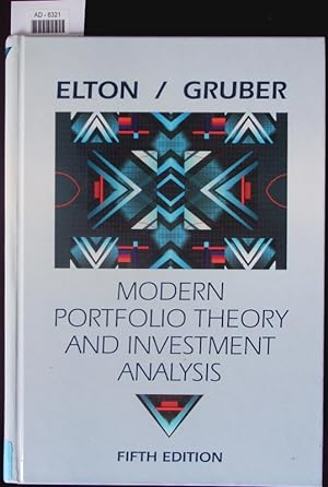 Imagen del vendedor de Modern portfolio theory and investment analysis. a la venta por Antiquariat Bookfarm