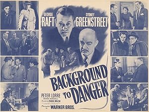 Bild des Verkufers fr Background to Danger (Original large herald for the 1943 film noir) zum Verkauf von Royal Books, Inc., ABAA