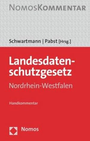 Bild des Verkufers fr Landesdatenschutzgesetz Nordrhein-Westfalen: Handkommentar Umschlag falsch herum gebunden zum Verkauf von buchversandmimpf2000