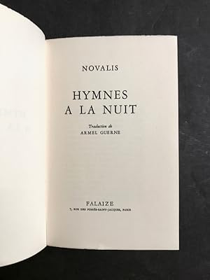 Hymnes à la nuit. Traduction de Armel Guerne.