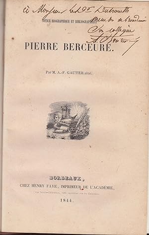 Seller image for Recueil de 13 notices historiques, loges et mmoires sur des personnalits de la ville de Bordeaux for sale by PRISCA