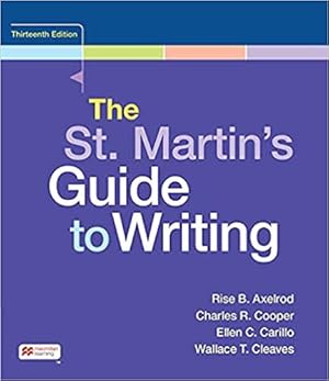 Seller image for St. Martin's Guide to Writing for sale by GreatBookPrices