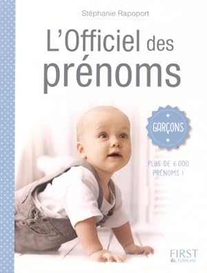 L'officiel des prénoms - garçons - Stéphanie Rapoport