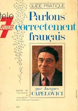 Seller image for Parlons correctement fran?ais - Jacques Capelovici for sale by Book Hmisphres
