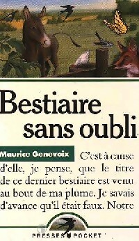 Image du vendeur pour Bestiaire sans oubli - Maurice Genevoix mis en vente par Book Hmisphres