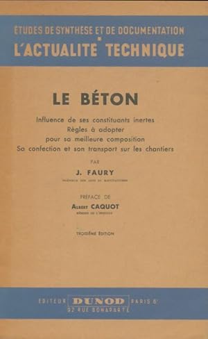 Le b?ton - Jacques Faury