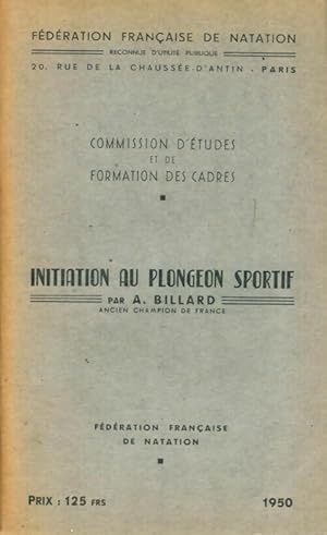 Initiation au plongeon sportif - A. Billard