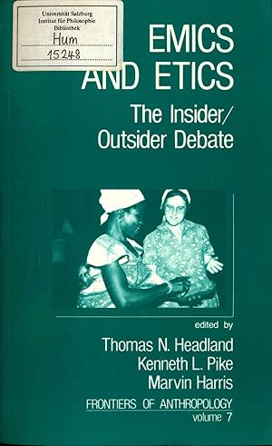 Imagen del vendedor de Emics and Etics Volume 7 The Insider/Outsider Debate a la venta por avelibro OHG