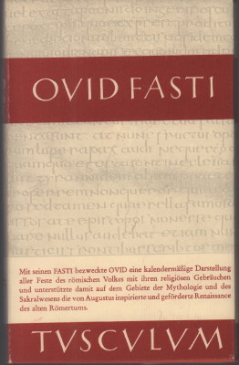 Seller image for Fasti. Festkalender Roms. Lateinisch-deutsch ed. Wolfgang Gerlach. for sale by Antiquariat Jenischek