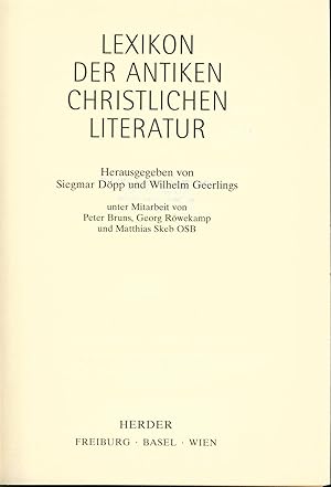 Image du vendeur pour Lexikon der antiken christlichen Literatur mis en vente par avelibro OHG