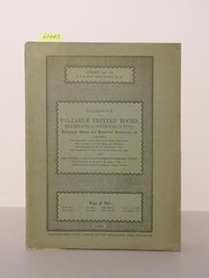 Bild des Verkufers fr Catalogue of valuable printed books, illuminated and other manuscripts, autograph letters and historical documents etc. Comprising fine Incunabula. The property of the late John, Lord Northwick; the property of the Earl of Wicklow; the property of W.H. Woodward, Esq.; a.o. Auction: London, April 29 and 30, 1926. Sale ref. `Solon`. zum Verkauf von Kunstantiquariat Rolf Brehmer