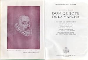 Bild des Verkufers fr Don Quijote de la Mancha. Edicin IV Centenario. Edicin adornada con 356 grabados de Gustavo Dor. Enteramente comentada por Clemencn. Precedida de un estudio crtico de Luis Astrana Marn. ndice resumen de los ilustradores y comentadores del Quijote por Justo Garca Morales. zum Verkauf von Librera y Editorial Renacimiento, S.A.