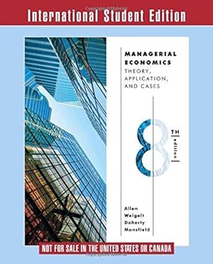 Seller image for Managerial Economics: Theory, Applications, and Cases for sale by WeBuyBooks 2
