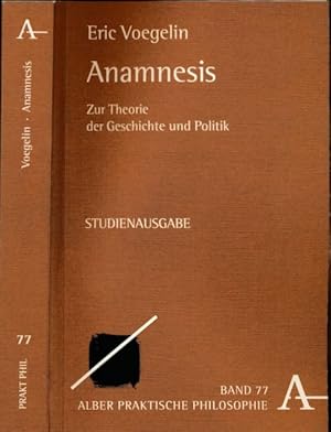 Immagine del venditore per Anamnesis: Zur Theorie des Geschichte und Politik. venduto da Antiquariaat Fenix