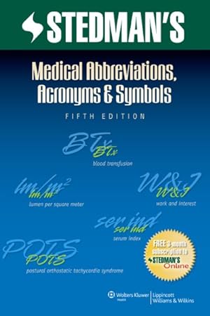 Immagine del venditore per Stedman's Medical Abbreviations, Acronyms & Symbols venduto da GreatBookPrices