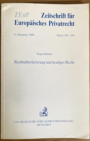 Imagen del vendedor de Rechtsberlieferung und heutiges Recht a la venta por Treptower Buecherkabinett Inh. Schultz Volha