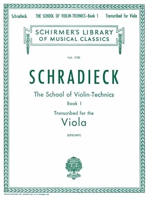 Imagen del vendedor de School of Violin Technics, Op. 1 - Book 1 : Viola Method a la venta por GreatBookPrices