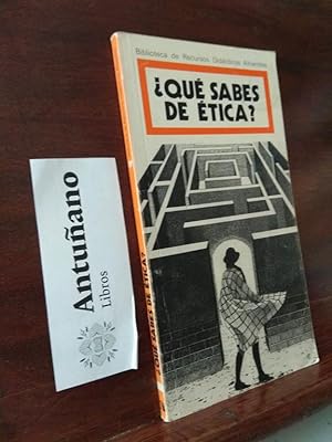 Imagen del vendedor de Qu sabes de tica? a la venta por Libros Antuano