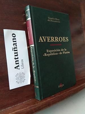 Image du vendeur pour Averroes. Exposicin de la Repblica de Platn mis en vente par Libros Antuano