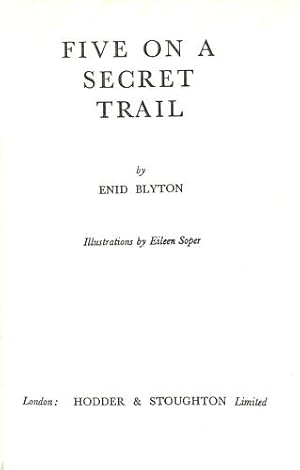 Seller image for Five on a Secret Trail for sale by WeBuyBooks 2