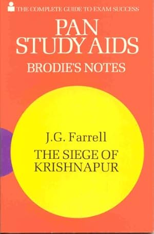 Imagen del vendedor de Brodie's Notes on J.G.Farrell's "Siege of Krishnapur" a la venta por WeBuyBooks 2