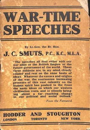 Seller image for War-time speeches; a compilation of public utterances in Great Britain; for sale by WeBuyBooks 2