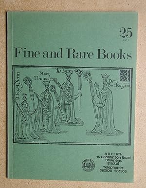 Fine and Rare Books. Catalogue 25.