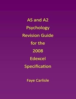 Bild des Verkufers fr AS and A2 Psychology Revision Guide for the Edexcel Specification zum Verkauf von WeBuyBooks 2