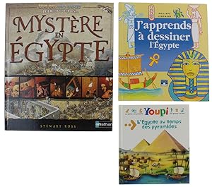 Image du vendeur pour MYSTRE EN GYPTE + J'APPRENDS  DESSINER L'EGYPTE + L'EGYPTE AU TEMPS DES PYRAMIDES [offre de 3 volumes ensemble]: mis en vente par Bergoglio Libri d'Epoca