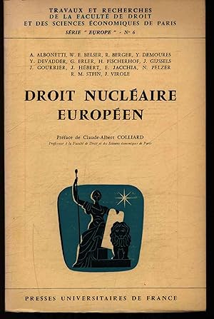 Bild des Verkufers fr Droit nucleaire europeen. zum Verkauf von Antiquariat Bookfarm