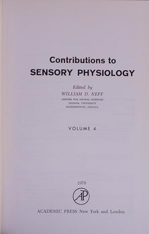 Seller image for Contributions to Sensory Physiology. Volume 4. for sale by Antiquariat Bookfarm