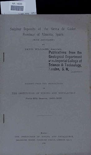 Immagine del venditore per Sulphur deposits of the Sierra de Gador, province of Almeria, Spain. venduto da Antiquariat Bookfarm