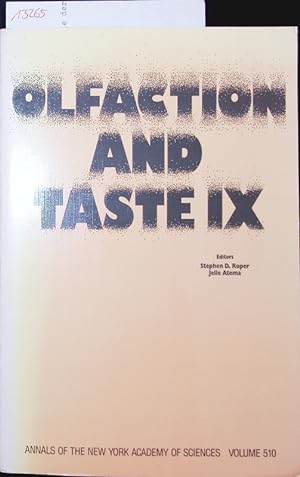 Bild des Verkufers fr Olfaction and taste IX Annals of the New York Academy of Sciences, v. 510 zum Verkauf von Antiquariat Bookfarm