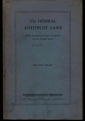 Bild des Verkufers fr The Federal Antitrust Laws. zum Verkauf von Antiquariat Bookfarm