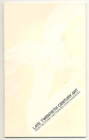 Bild des Verkufers fr Late Twentieth Century Art from the Sydney and Frances Lewis Foundation zum Verkauf von Between the Covers-Rare Books, Inc. ABAA