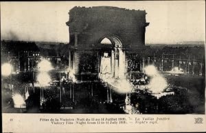 Seller image for Ansichtskarte / Postkarte Paris VIII, Arc de Triomphe, Tag des Sieges, Nacht vom 13. auf den 14. Juli 1919 for sale by akpool GmbH