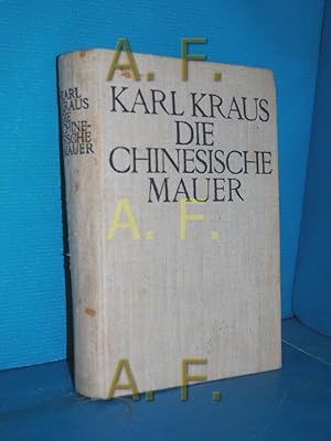 Bild des Verkufers fr Die chinesische Mauer. zum Verkauf von Antiquarische Fundgrube e.U.