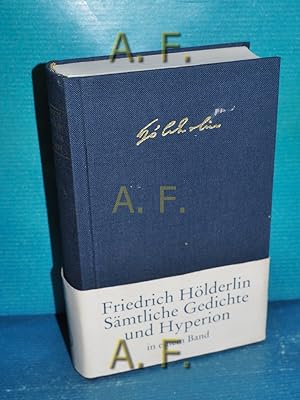Bild des Verkufers fr Smtliche Gedichte und Hyperion. [Hrsg. von Jochen Schmidt] zum Verkauf von Antiquarische Fundgrube e.U.